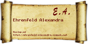 Ehrenfeld Alexandra névjegykártya